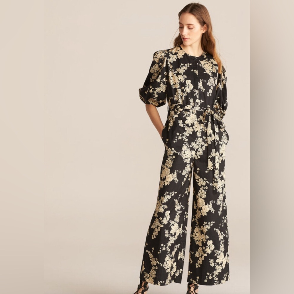 Rebecca Taylor Tie Waist Gabrielle Fleur Jumpsuit